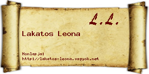 Lakatos Leona névjegykártya